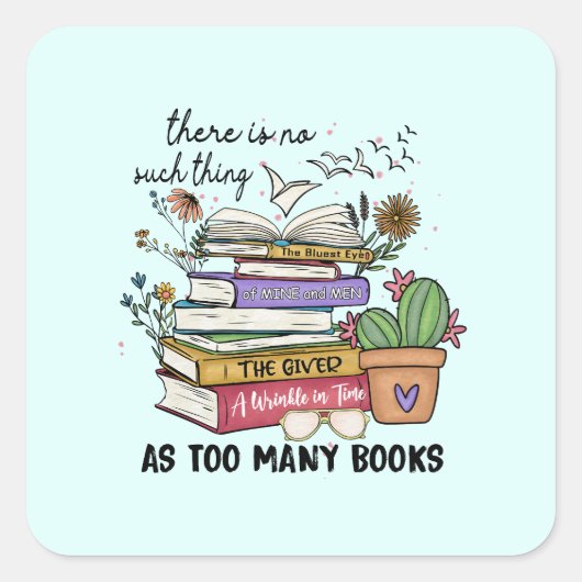 本が多過ぎるようなことは無い スクエアシール (正面)