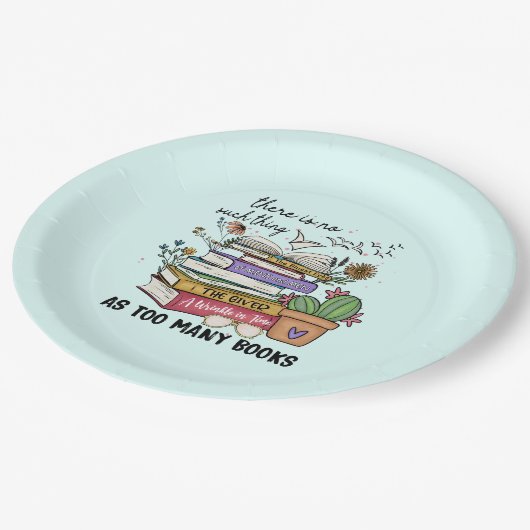 本が多過ぎるようなことは無い ペーパープレート (アングル)