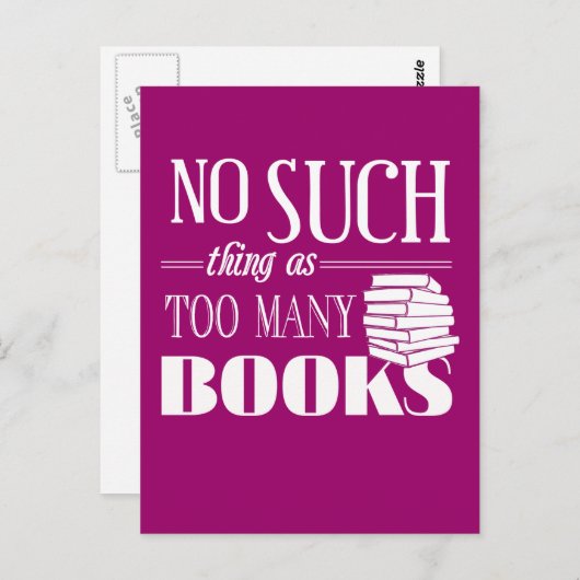 本が多過ぎるようなことは無い ポストカード (正面/裏面)