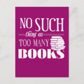 本が多過ぎるようなことは無い ポストカード (正面)