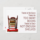 本が多過ぎるようなことは無い ポストカード (正面/裏面)