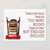 本が多過ぎるようなことは無い ポストカード (正面)