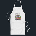 本が多過ぎるようなことは無い ロングエプロン<br><div class="desc">本やカラフルの花おもしろいやサボテンのポットが入った「本が多すぎるなんて何もない」という言葉がかわいらし可愛くてカラフルフローラデザイン。司書や本の恋人や植物の恋人の友人や家族のための完璧な贈り物である。</div>