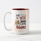 本が大好きな女の子コーヒーマグ ツートーンマグカップ (左)