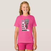 本が大好きな女の子 |本の愛好家のための引用文 Tシャツ (正面フル)
