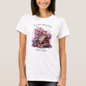 本が好きならそれは断捨離ではない 本の愛好家 Tシャツ (正面)