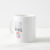 本が好きな女の子 コーヒーマグカップ (正面左)