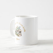 本が好きな女の子 名前入り コーヒーマグカップ (正面左)