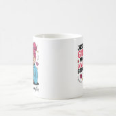 本が好きな女の子 名前入り コーヒーマグカップ (中央)