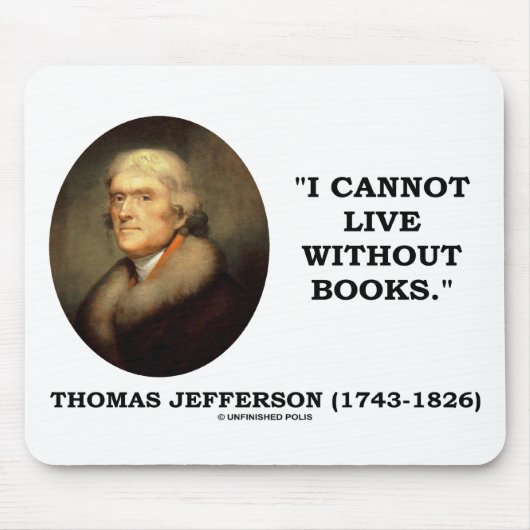 本が無くては生きられぬ マウスパッド (正面)