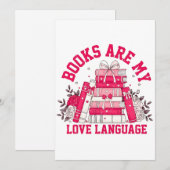 本が私の愛の言葉 バレンタインデーの本好きな人へ シーズンカード (正面/裏面)