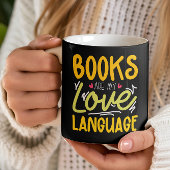 本が私の愛の言葉 読書が楽しい 本好き コーヒーマグカップ