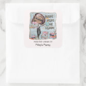 本が私を幸せにする蔵書票 スクエアシール (バッグ)