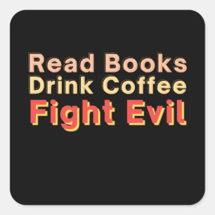 本が読悪と闘うコーヒー スクエアシール