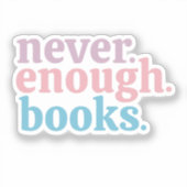 本が足りないカラフル シール (正面)