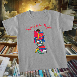 本すごいの読書漫画スタイル少年 Tシャツ