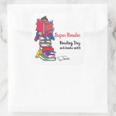 本すごい日の読み読手の少年 スクエアシール (バッグ)