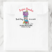 本すごい書日賞読の読者の少女 ラウンドシール (バッグ)