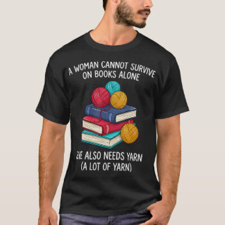本だけでは生きていけない女性にも Tシャツ