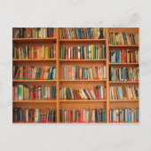 本だなの背景の本 ポストカード (正面)