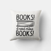 本だ！もっと本が欲しい！ クッション (裏面)