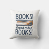 本だ！もっと本が欲しい！ クッション (裏面)