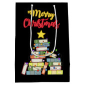 本っぽいクリスマスツリーI ミディアムペーパーバッグ (裏面)