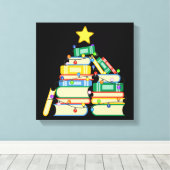 本っぽいクリスマスツリーII キャンバスプリント (インサイチュ (ウッドフロア))