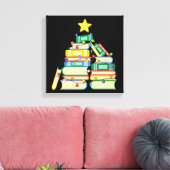 本っぽいクリスマスツリーII キャンバスプリント (インサイチュ (リビング))