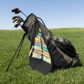 本っぽいクリスマスツリーII ゴルフタオル (グリーン)