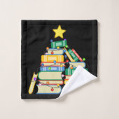 本っぽいクリスマスツリーII バスタオルセット (ウォッシュタオル)