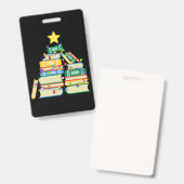 本っぽいクリスマスツリーII バッジ (正面&裏面)