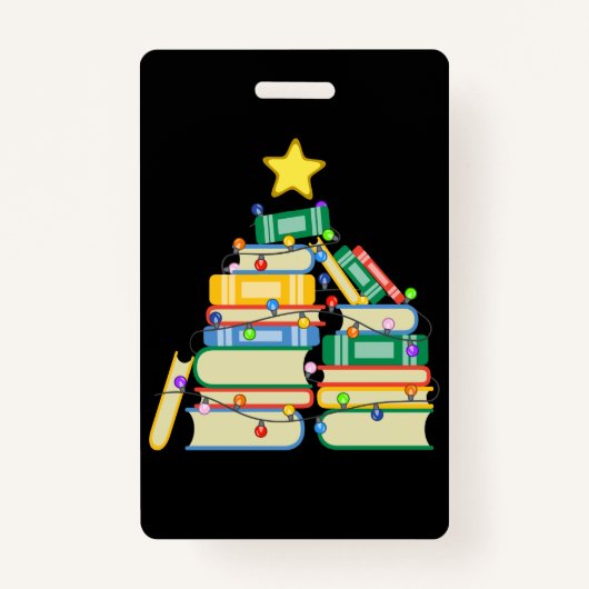 本っぽいクリスマスツリーII バッジ (正面)