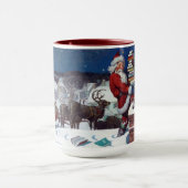 本でいっぱいのサンタを届けるソリ マグカップ (中央)
