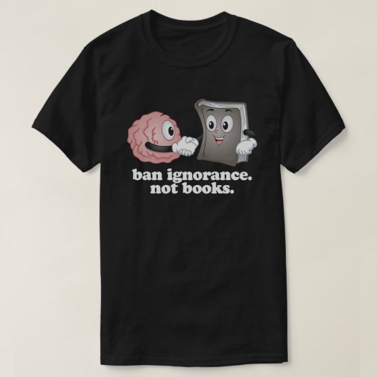 本ではない無知を禁止する Tシャツ (デザイン正面)