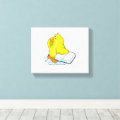 本でアヒル キャンバスプリント (インサイチュ (ウッドフロア))