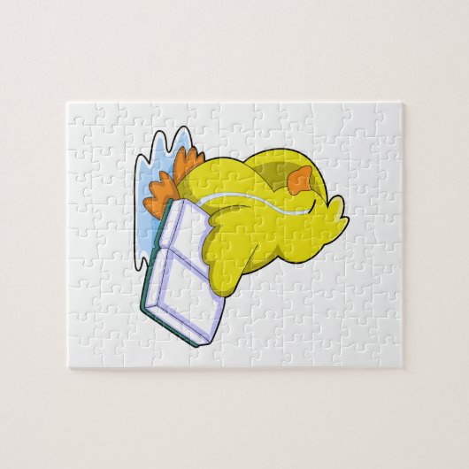 本でアヒル ジグソーパズル (横)