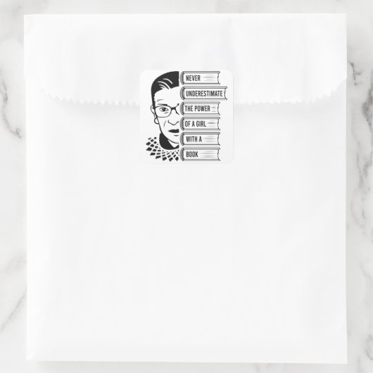 本で女の子の力を過小評価しない スクエアシール (バッグ)