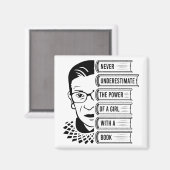 本で女の子の力を過小評価しない マグネット (正面/裏面)