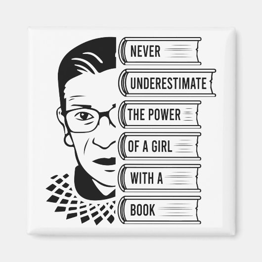 本で女の子の力を過小評価しない マグネット (正面)