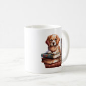 本で子犬,読者 コーヒーマグカップ (正面右)