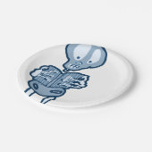 本で文学的な骨格に魅了される ペーパープレート (アングル)