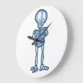 本で文学的な骨格に魅了される ラージ壁時計 (傾斜)