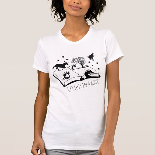 本で無くなっている得て下さい Tシャツ (正面)