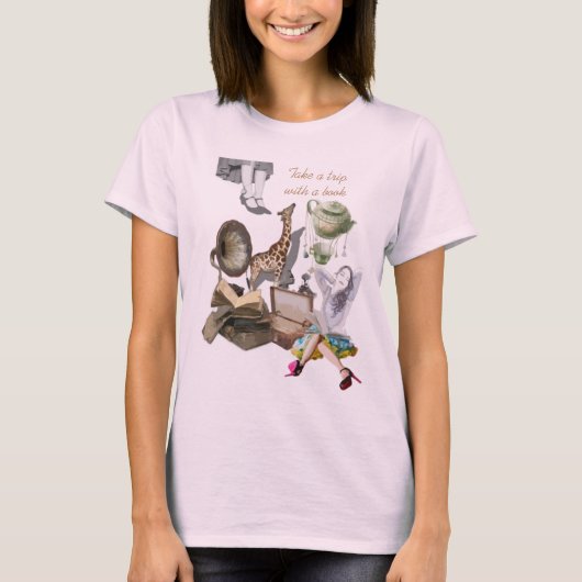 本との旅行を取って下さい Tシャツ (正面)