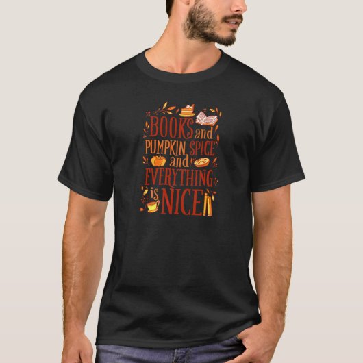 本とカボチャのスパイスすべてニース読のFa Tシャツ (正面)
