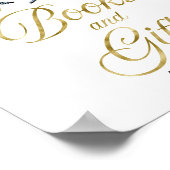 本とギフトのハロウィーン赤ちゃんシャワーのサイン ポスター (角)