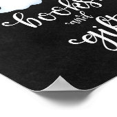 本とギフトのハロウィーン赤ちゃんシャワーのサイン ポスター (角)