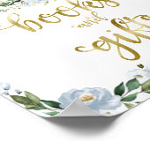 本とギフトカボチャフローラ赤ちゃんシャワーのサイン ポスター (角)