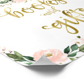 本とギフトカボチャフローラ赤ちゃんシャワーのサイン ポスター (角)